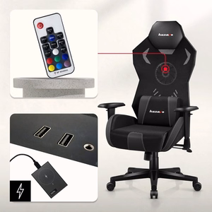 Huzaro Combat 7.6 RGB Black gaming chair with fan