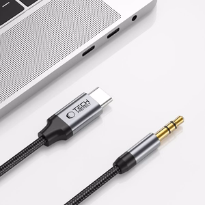 Tech-Protect UltraBoost аудио кабель USB-C 3.5mm mini jack 1м - чёрный