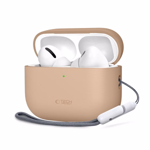 Tech-Protect silikoninis dėklas AirPods Pro 3 smėlio spalvos