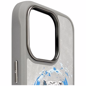 Nimmy Pantera magnetinis dėklas telefonui iPhone 16 Pro Max - pilkas