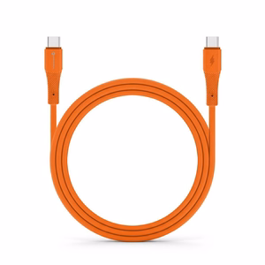 USB kabelis Forcell (C344) "USB-C (Type-C) to USB-C (Type-C)" (3A 60W 1m) oranžinis