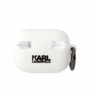 KLAP2RUNCHH AirPods Pro 2 dėklas baltas silikoninis Choupette Head 3D