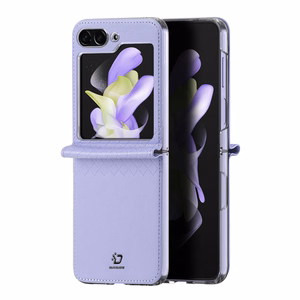 Кожаный чехол Dux Ducis Bril для Samsung Galaxy Z Flip 5 5G - фиолетовый