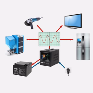Rebel POWER-500-LFP4 backup power supply, pure sine wave inverter with charging, 12 V / 230 V, 500 VA / 300 W