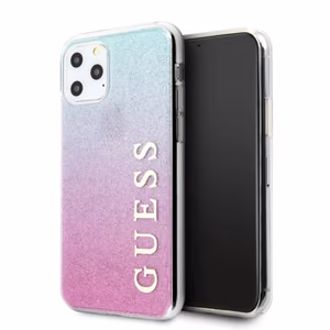 Guess GUHCN65PCUGLPBL iPhone 11 Pro Max розово-синий/розово-синий жёсткий чехол Glitter Gradient