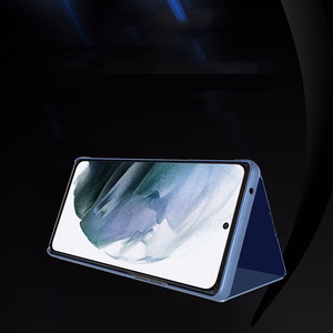 Clear View Case atverčiamas dėklas Samsung Galaxy S22 + (S22 Plus) juodas