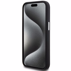 BMW parašo skystas silikonas Magnetinis dėklas telefonui iPhone 15 - juodas