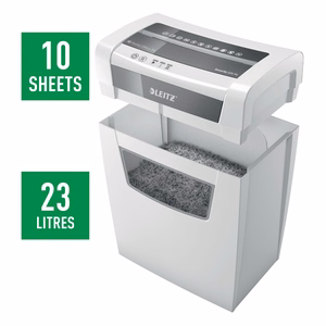 Leitz IQ Home Office P-4 dokumentų naikiklis Smulkinimas mažais gabalėliais 22 cm Balta