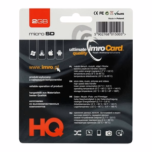 Atminties kortelė 2GB microSDHC cl. 6 + adapteris