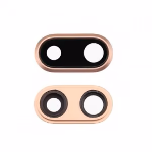 Линза камеры с рамкой для iPhone 8 Plus золотая Оригинал