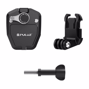 PULUZ motorcycle windshield clip for sports cameras (DJI Osmo Action 4, GoPro Hero 12, Insta360 Ace Pro / X4)(black)
