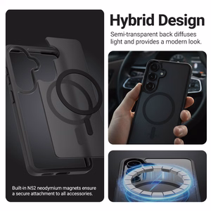 Crong Hybrid Matte Magnetic MagSafe dėklas, skirtas OnePlus 15, juodas