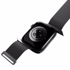 Puro „MILANESE“ dirželis Apple Watch 42 / 44 / 45 / 49 mm – juodos spalvos