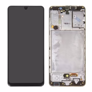 LCD Display Compatible With Samsung A315 A31 Black with frame HQ
