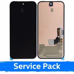 LCD ekranas skirtas Google Pixel 8A juodas su rėmeliu (Service Pack)