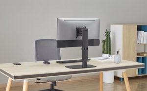 Gembird MS-D1ST-02 Reguliuojamo aukščio monitoriaus stovas, 17–32 colių, juodas