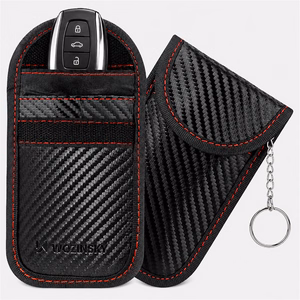 Wozinsky WPB-R14 RFID signalą blokuojantis dėklas berakčiams raktams, 14x9 cm, juodas