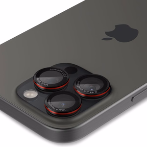 Spigen Optik Pro L-Series Glas.tR EZ Fit Tempered Glass for iPhone 14 Pro / Pro Max / 15 Pro / Pro Max / 16 Pro / 16 Pro Max / 17 Pro / 17 Pro Max - Black with Red Edge