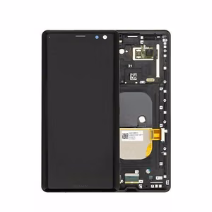 LCD ekranas Sony Xperia XZ3 H8416/H9436 su lietimo ekranu su rėmeliu juodas originalus (naudotas Grade C)