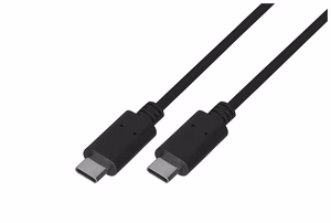 Lanberg CA-CMCM-10CU-0010-BK kabel USB 2.0 1m USB-C M/M  Juoda
