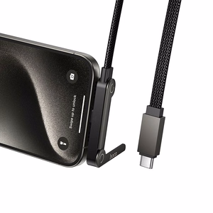 Кабель с креплением USB C на USB C PD 60W Hoco 1,2 m U150 Exquisite черный