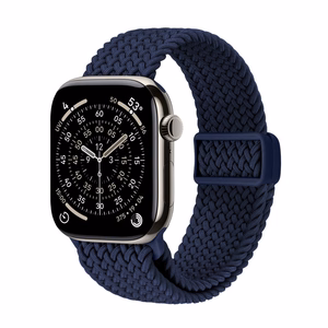 Crong Wave Band braided Apple Watch band, 44/45/46/49 mm, navy blue