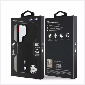 BMW M Silicone Tricolor Line MagSafe чехол для Samsung Galaxy S26 Ultra — чёрный