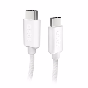 SBS TECABLETISSUETCCG Плетёный кабель USB-C - USB-C 1.5m 60W - серый