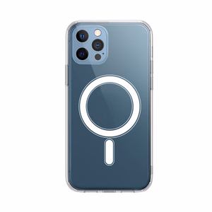 Atsparus smūgiams 1,5 mm Magnetinis dėklas telefonui iPhone 15 6,1" skaidrus su kameros apsauga