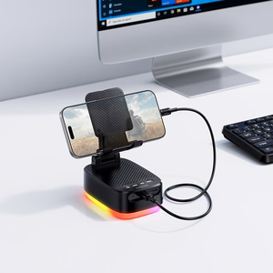 Borofone Портативная Bluetooth-колонка BR200 Marea 3 в 1 с держателем и внешним аккумулятором 1500 мАч — чёрный