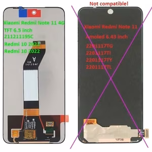 LCD screen Xiaomi Redmi 10 2021/Redmi 10 2022 with touch screen Black ORG