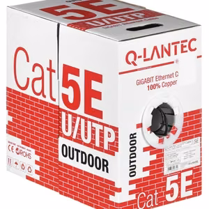 Q-LANTEC KIU5OUTS305Q tinklo laidas 305 m Cat5e U/UTP (UTP) juodas