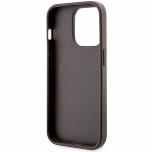 Guess GUHMP14LP4RPSW iPhone 14 Pro 6.1" rudas/rudas kietas dėklas 4G Printed Stripes MagSafe