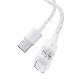 Baseus Gem Кабель USB — Lightning 2.4A быстрая зарядка 1 м белый