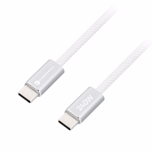 Кабель USB-C — USB-C Forcell F-Energy QC4.0 PD 5A 240W Cafule Flat 1,2 м CCFN23 белый