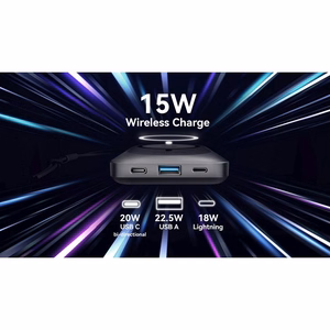 Išorinė baterija POWER BANK VEGER (VP1151) 10000mAh su belaidžiu įkrovikliu (Magsafe 15W) balta