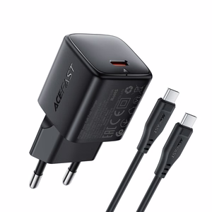 Charger Acefast A118 30W GaN USB-C + USB-C to USB-C cable 1.2m black