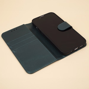 Smart Classic dėklas telefonui Xiaomi Redmi Note 13 5G (global) tamsiai žalias