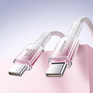Кабель Joyroom S-A42 Crystal-Clear Series 60W USB-C - USB-C 1,2 м - белый
