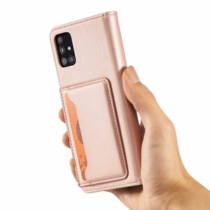 Magnet Card Case чехол для Samsung Galaxy A13 5G кошелёк-чехол с держателем для карт розовый