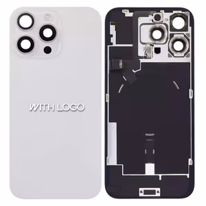 Back Cover Compatible With iPhone 16 Pro Max / White Titanium / (All parts included) / OEM