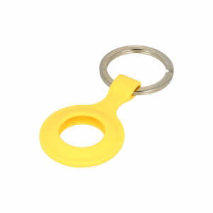 Silicone key ring for Airtag yellow