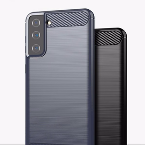 Anglies dėklas lankstus dangtelis TPU dėklas Samsung Galaxy S21+ 5G (S21 Plus 5G) mėlynas