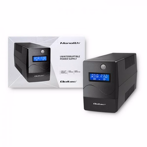 Qoltec Monolith nepertraukiamo maitinimo šaltinis (UPS) dvigubos konversijos (Online) 0.45 kVA 240 W 2 AC lizdai