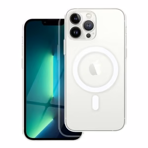 Чехол для iPhone 13 PRO MAX Clear Mag Cover (STR / CAMERA PROTECTION) совместимый с MagSafe прозрачный