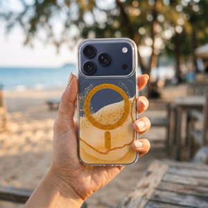 Чехол iPhone 17 Pro / 18 Pro (низкий край камеры) Golden совместимый с MagSafe золотой