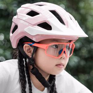 Rockbros LK-67 Youth Bike Helmet with Detachable Visor 54–58 cm - Pink