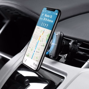 Automobilinis universalus telefono laikiklis Forcell (H-CT325) tvirtinamas ant ventiliacijos grotelių, magnetinis, juodas