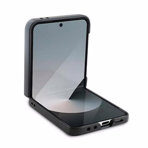 Karl Lagerfeld Saffiano monogramos dėklas telefonui Samsung Galaxy Z Flip 6 - juoda