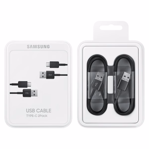 Samsung USB C кабель 480Mbps 5A 1.5m (EP-DG930MBEGWW) - чёрный (комплект из 2)